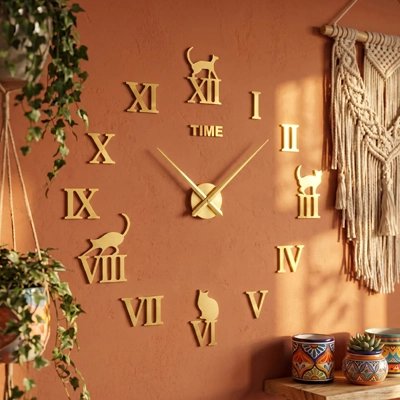 Horloge murale design XXL modulable grand mur - loft salon cathédrale - décoration personnalisée