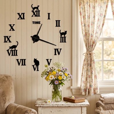 Horloge murale design mécanisme silencieux quartz - idéale chambre bureau - décoration intérieur moderne