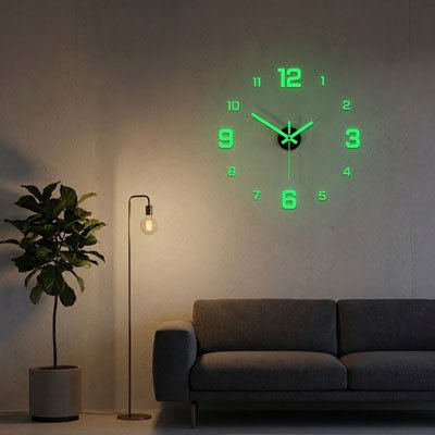 Horloge murale numérique chiffres flottants effet 3D - design minimaliste épuré - intérieur moderne